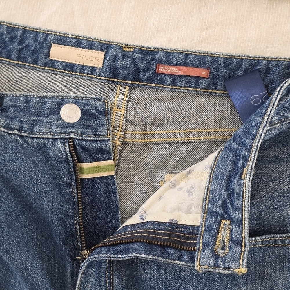 Pilcro Anthropologie The Joey High Rise Distressed Straight Jeans, Size 29 - Picture 12 of 14